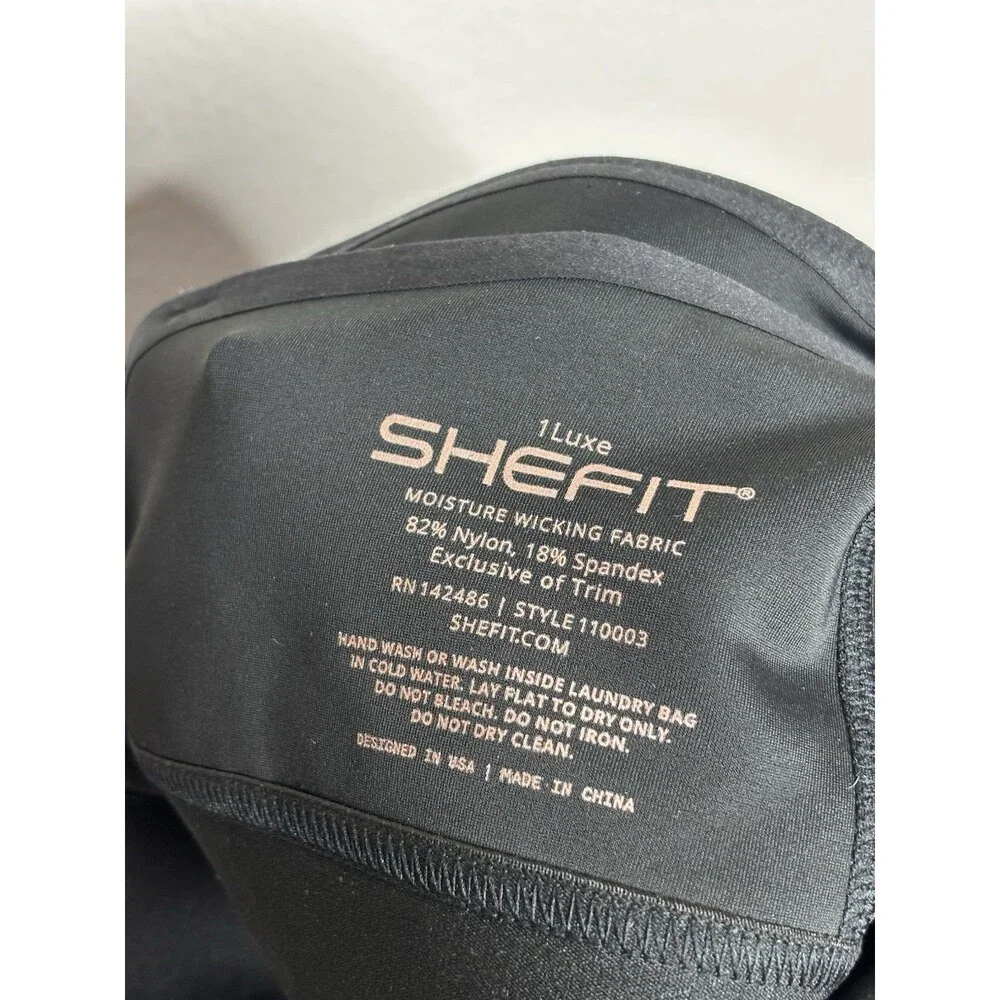 SHEFIT FLEX Black Sports Bra 1Luxe High Support Fitness Activewear